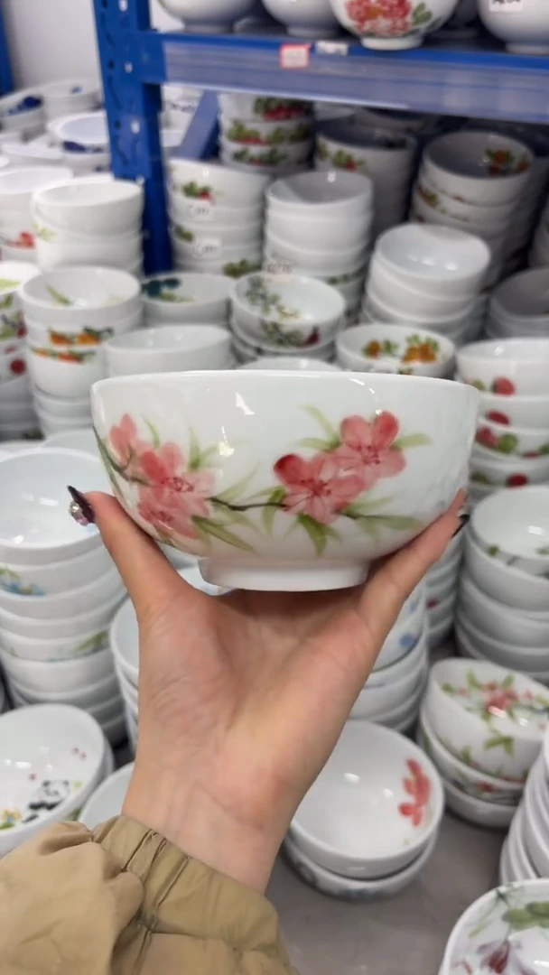 瓷片景德镇陶瓷食品级手绘釉中彩-小罗汉碗