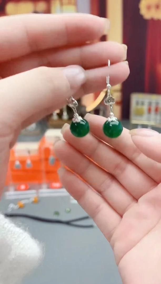 未镶嵌耳钉玛瑙/玉髓A15