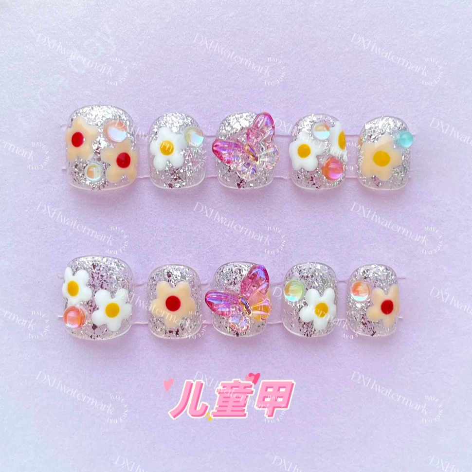 【莫奈花园】美甲小孩子手工贴片可爱卡通小指甲