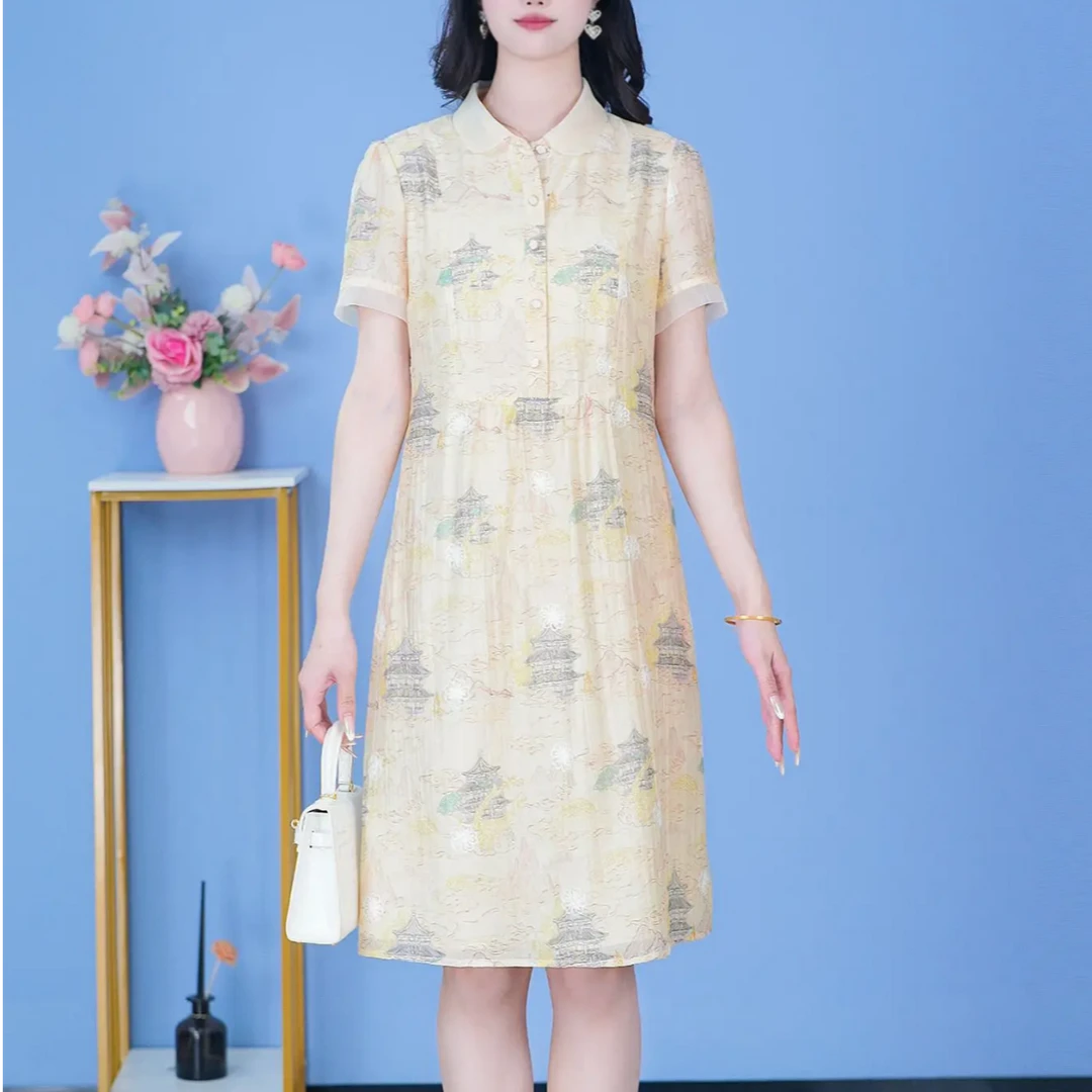 2025新款时尚百搭连衣裙洋气b高端显瘦遮肉夏季911