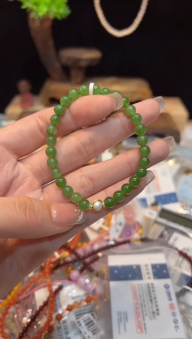 【闪购商品】和田玉手饰18K金镶嵌手饰@@A5215