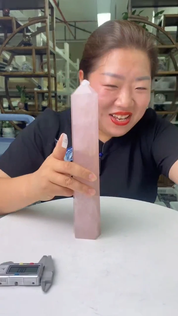 柱子未镶嵌水晶粉水晶柱子D211