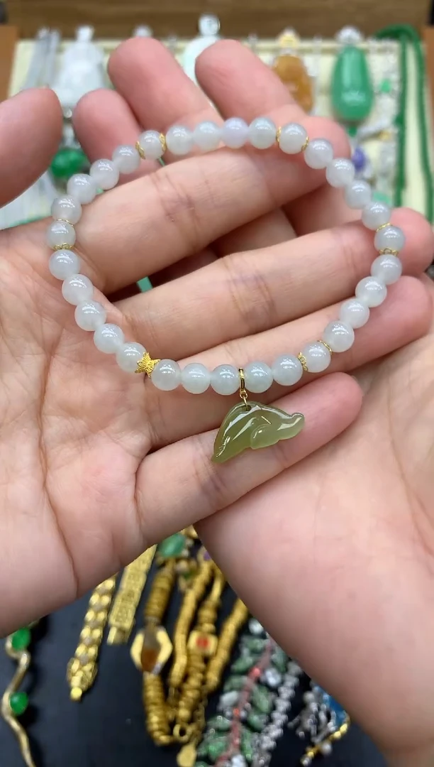 18K金镶嵌手链翡翠50-中国好珍宝