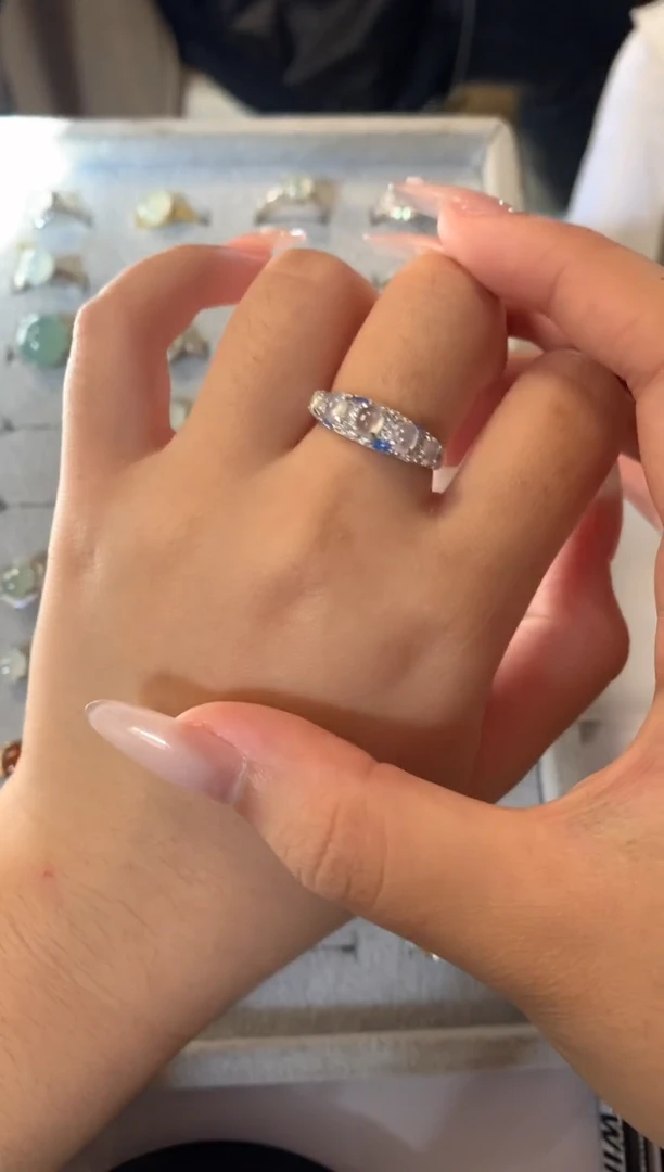 银S925镶嵌戒指翡翠16