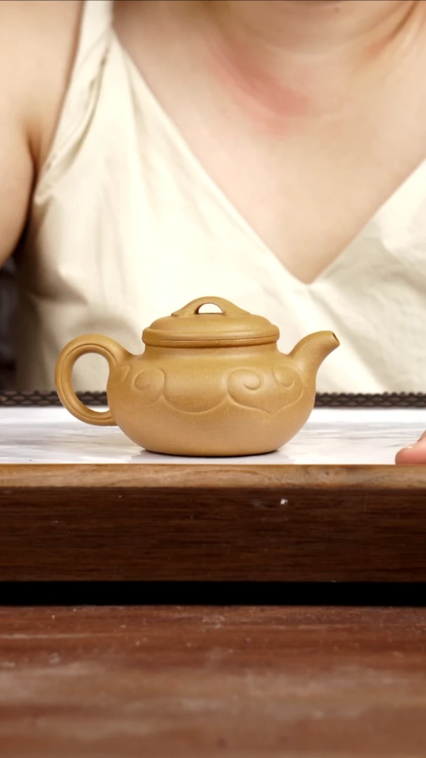茶壶紫砂黄金段仿古如意280CC