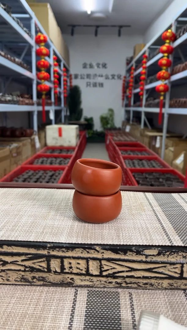 【闪购商品】紫砂茶杯朱泥口杯2只