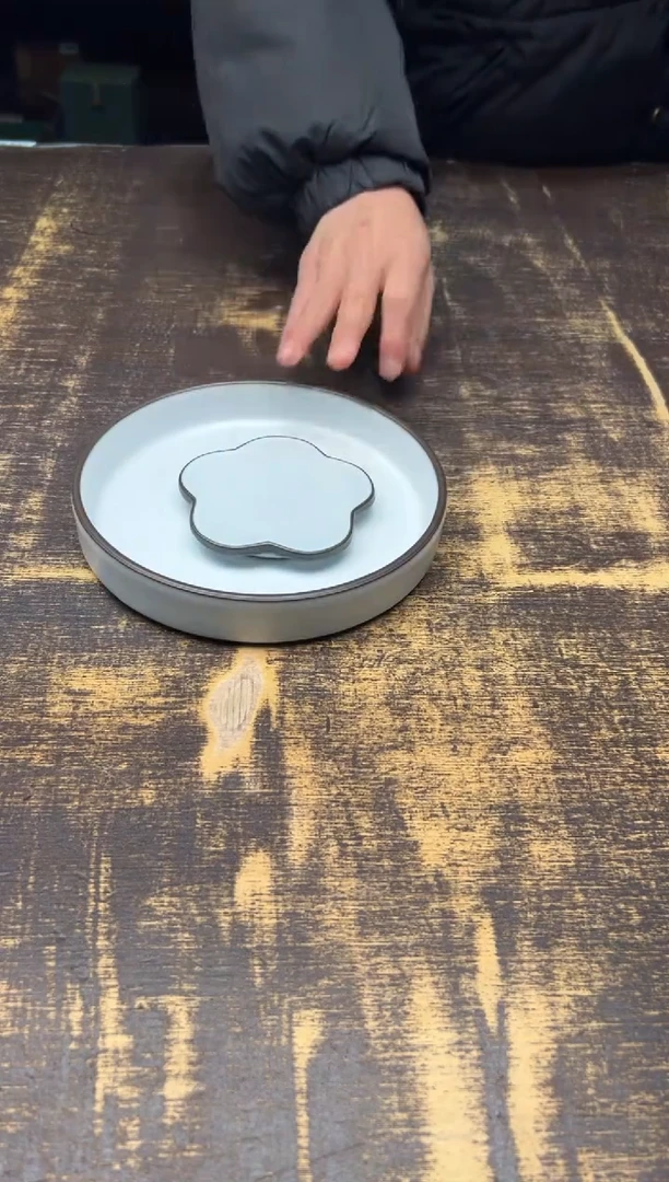 【闪购商品】/潭城 汝釉 两件式壶承（送）