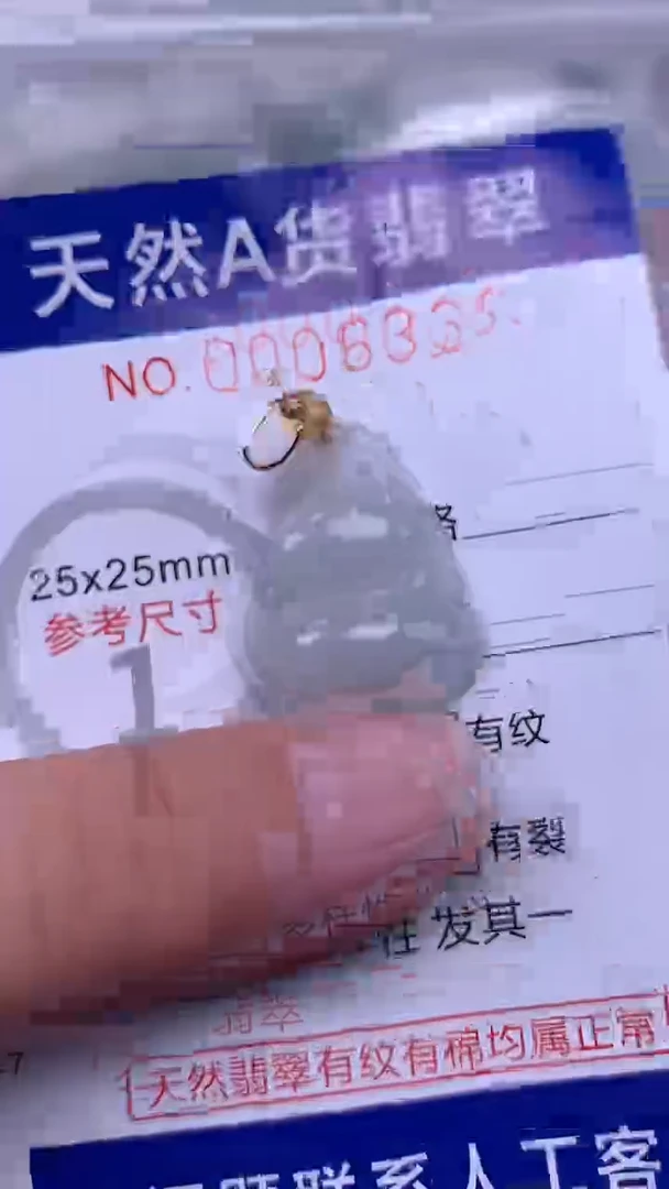 翡翠未镶嵌吊坠(不含链)1