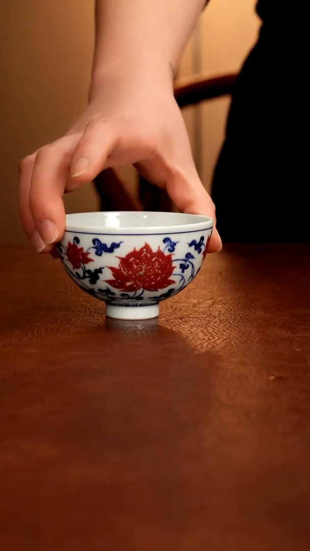 摆件陶景德镇瓷器，青花瓷手绘茶具~