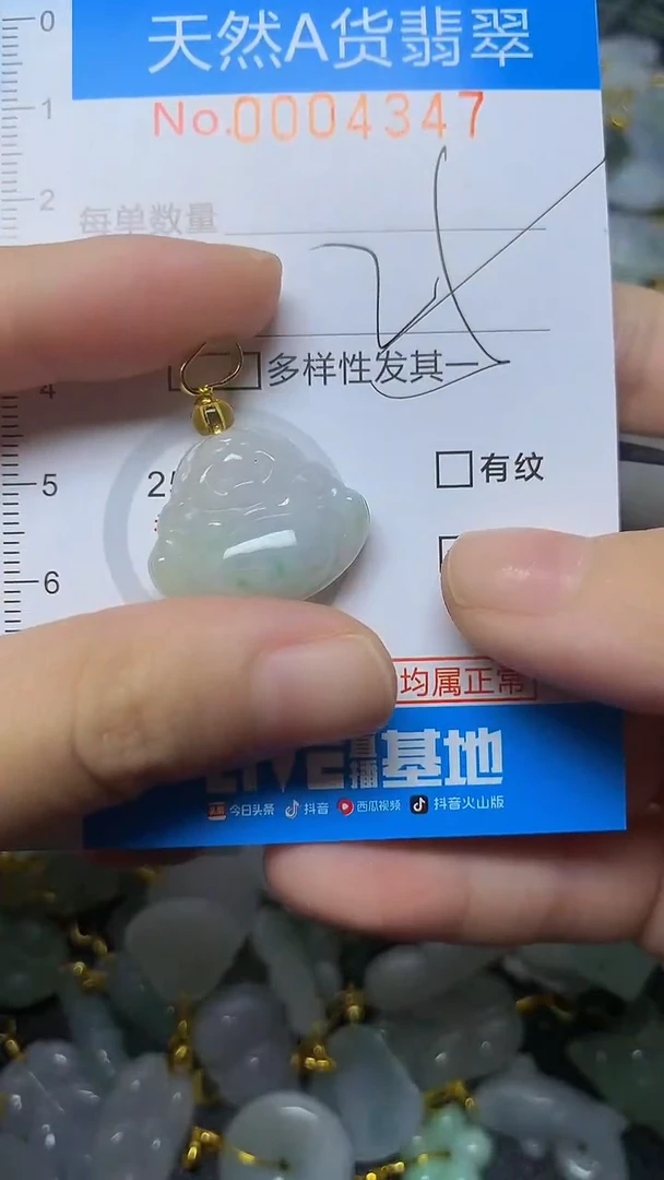 颈饰未镶嵌翡翠净货挂件-4347