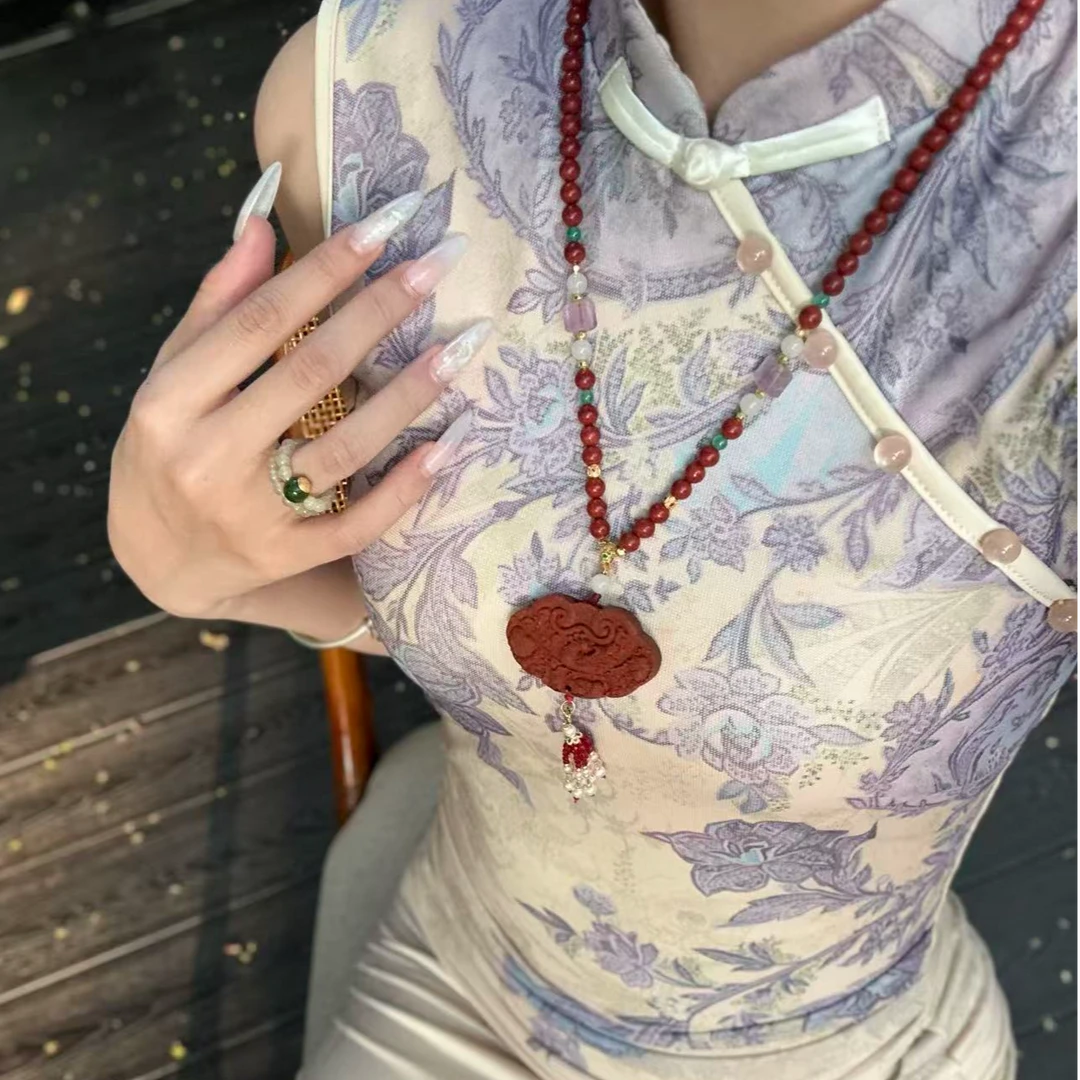 御颜玫瑰如意牌红麝香6mm项链hx0225zt5551