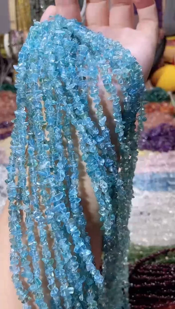 未镶嵌珠宝半成品水晶小蓝磷灰