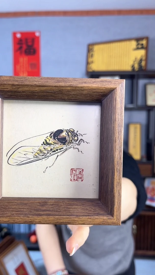 【闪购商品】书法摆台【金蝉】昆虫系列11*11