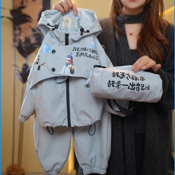 [拍一发三]敖丙新款春季冲锋衣外套儿童宽松ins韩版百搭休闲外套