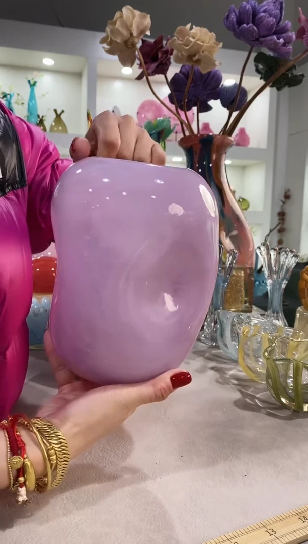 慕忆家手作琉璃花瓶微瑕