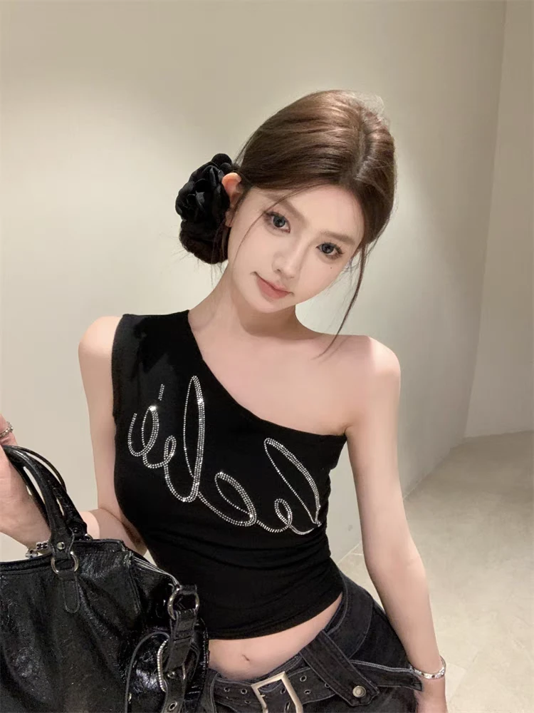 (25-39)修身型背心吊带上衣夏季外穿ins纯欲辣妹