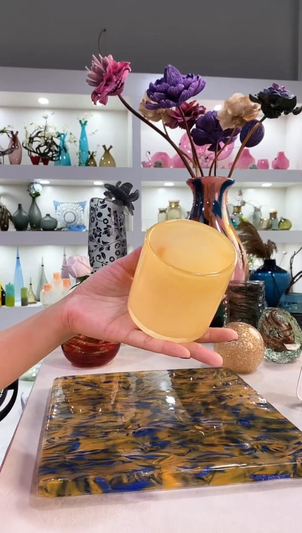 平****福慕忆家手作琉璃花瓶微瑕