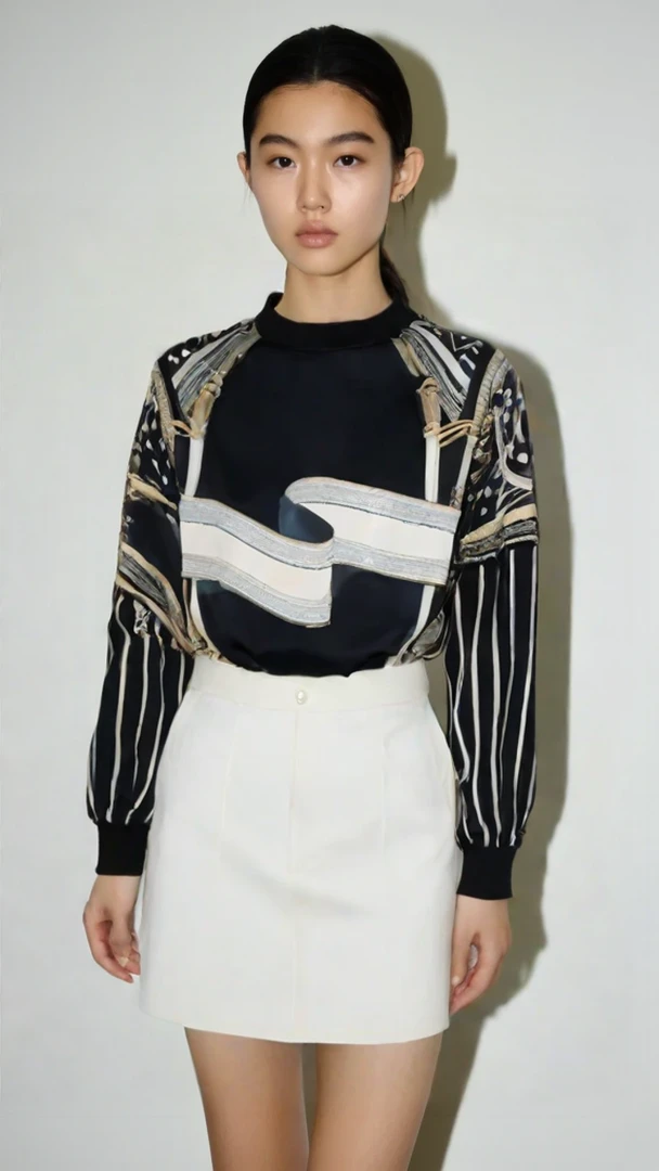 95新 Hermes/爱马仕 爱马仕s23丝绸图案印花长袖/wh324