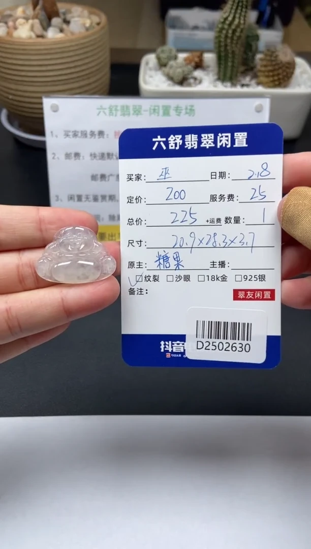 【闪购商品】翡翠颈饰未镶嵌D2502630