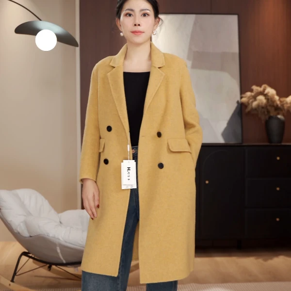 【JSM反季大促】2025年小个子网红韩版双面呢秋冬双面羊毛大衣2418