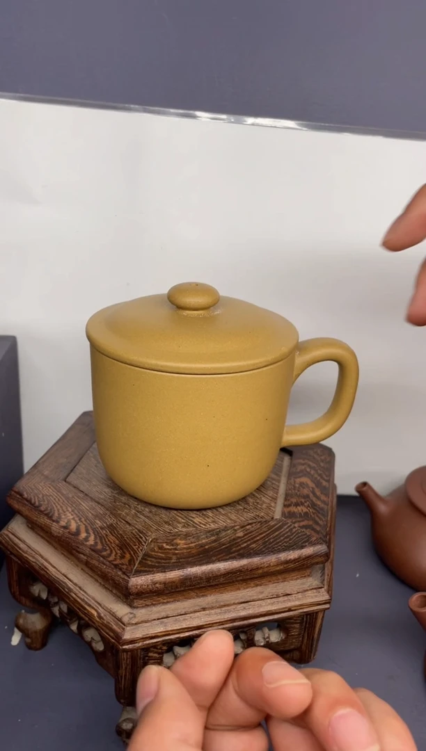 茶壶紫砂黄金段 直筒盖杯