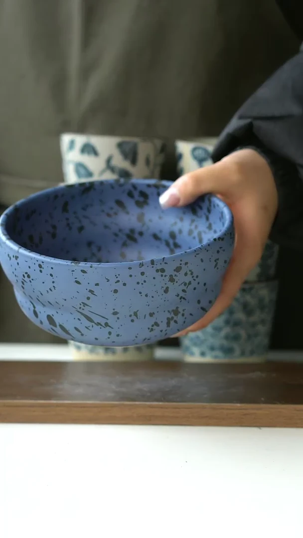 【闪购商品】陶瓷微瑕泼墨葫芦面碗15.5cm@4-2@