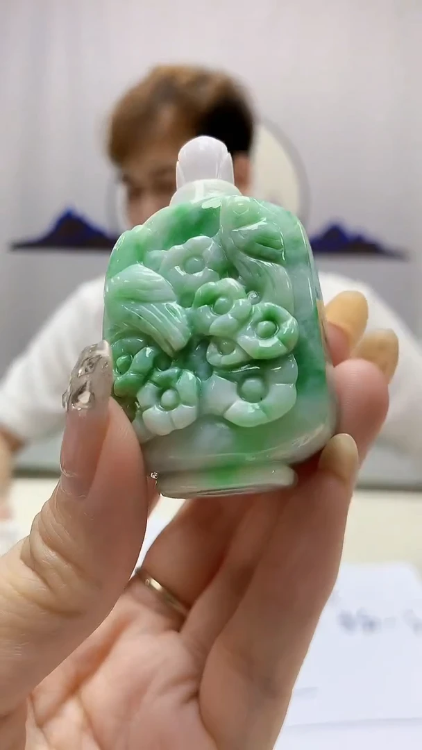 定制翡翠未镶嵌4868DD-毛货挂件65