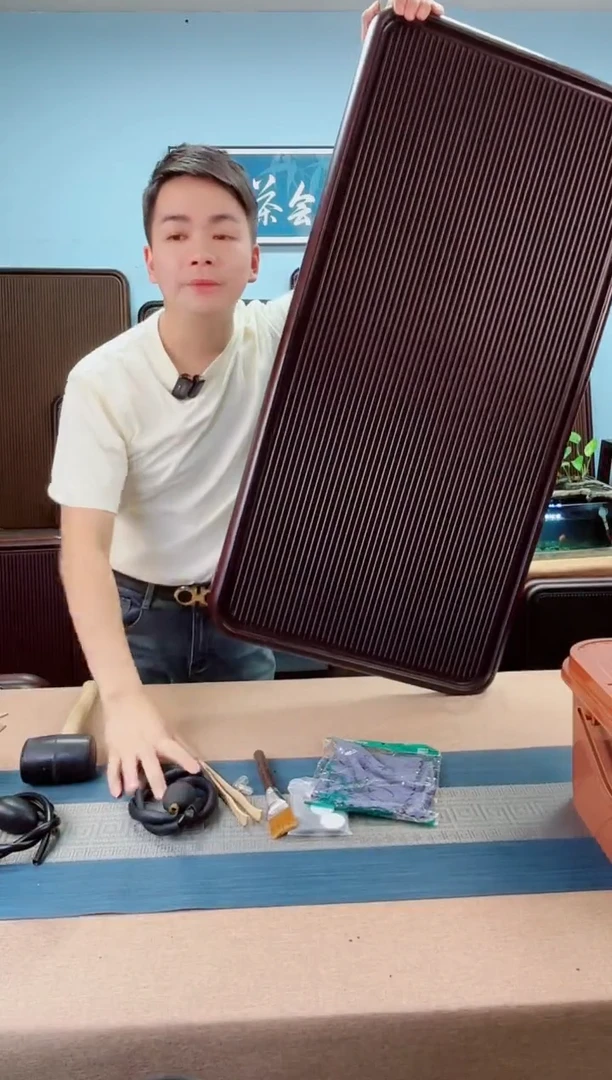 乌****姐100*50*5千川大板红色款式茶盘