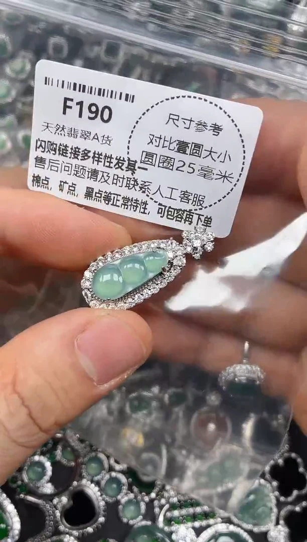 颈饰未镶嵌翡翠F190吊坠