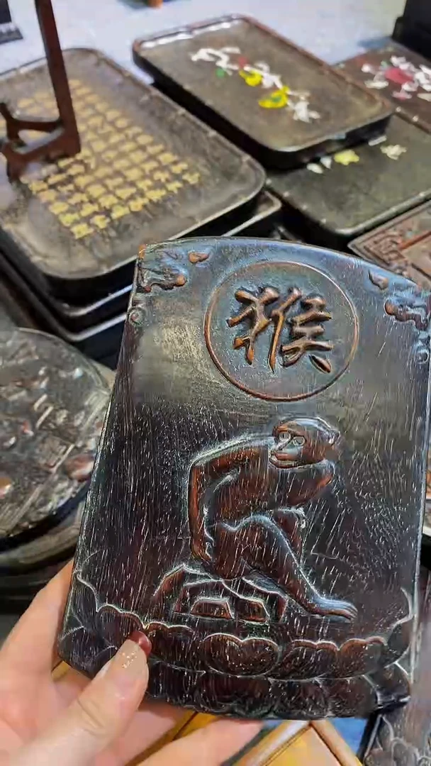 木紫檀木雕一物一拍