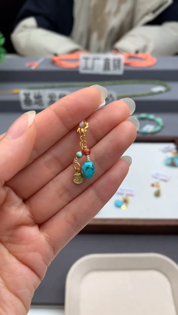 未镶嵌单珠南红玛瑙茜.E207