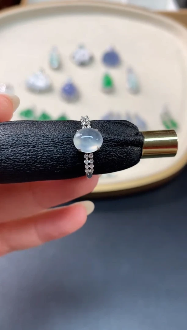 【闪购商品】翡翠戒指18K金镶嵌A352|2980