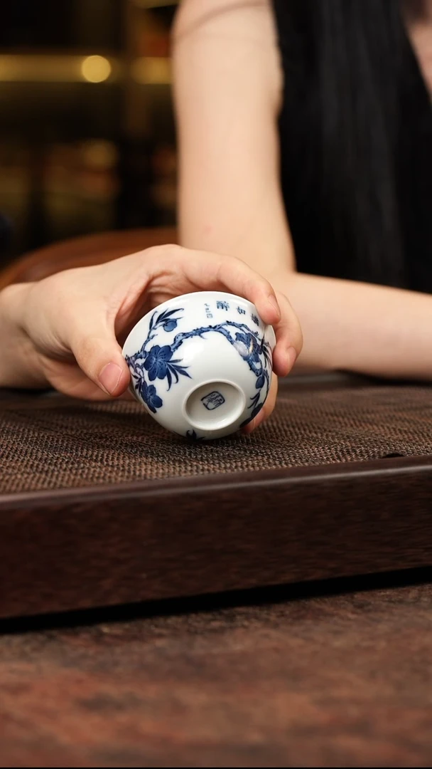 茶壶紫砂雨后 湛蓝系列 人间四月 桃花杯