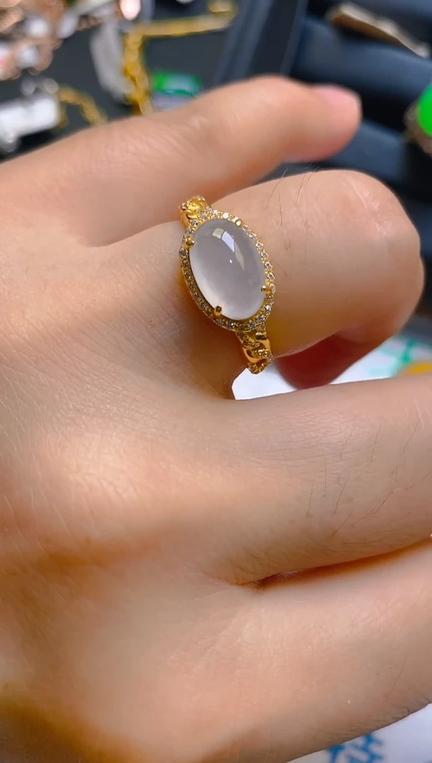 【闪购商品】翡翠耳饰银S925镶嵌天然A货翡翠1