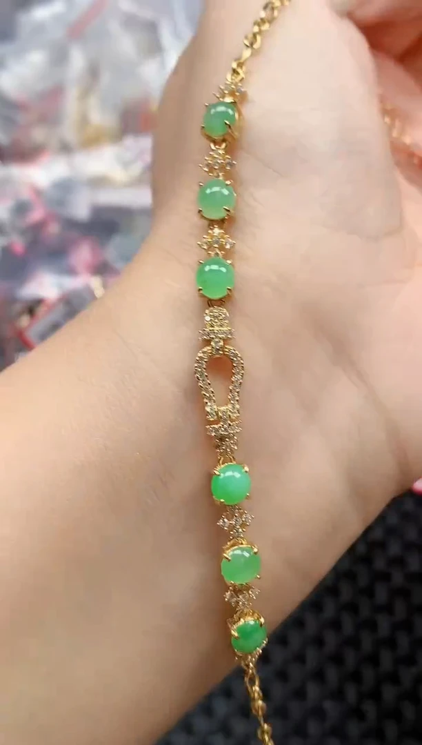 银S925镶嵌戒指翡翠天然A货缅甸翡翠