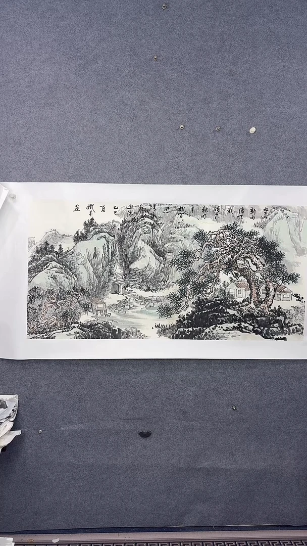 国画矮***肥136*68吴铁成作品