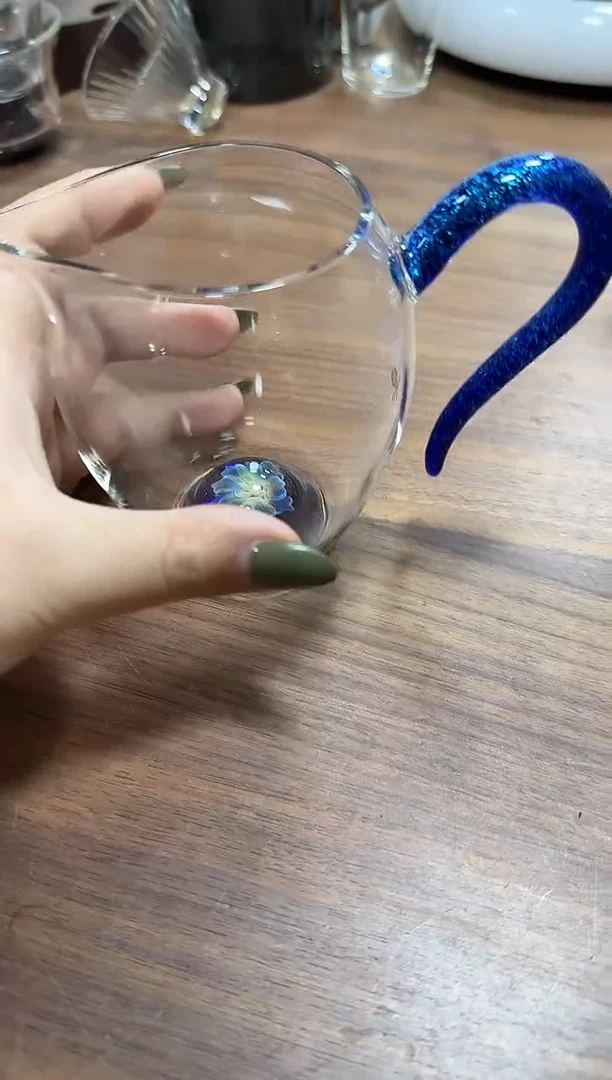 407湛蓝金蓝花怡然公道杯