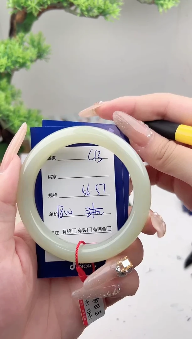 未镶嵌手镯和田玉微色差C13