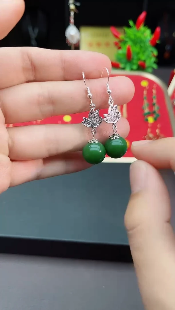 【闪购商品】玛瑙/玉髓耳钉银S925镶嵌429000