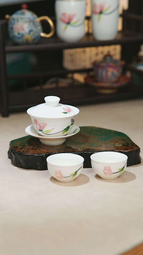 满堂春盖碗+四杯--哦
