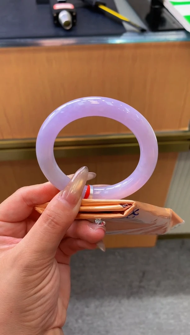 未镶嵌手镯翡翠-F35-圆条54.7