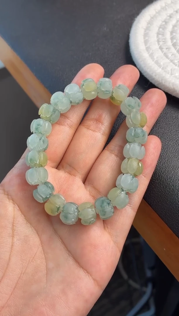 未镶嵌定制翡翠清*莲花珠