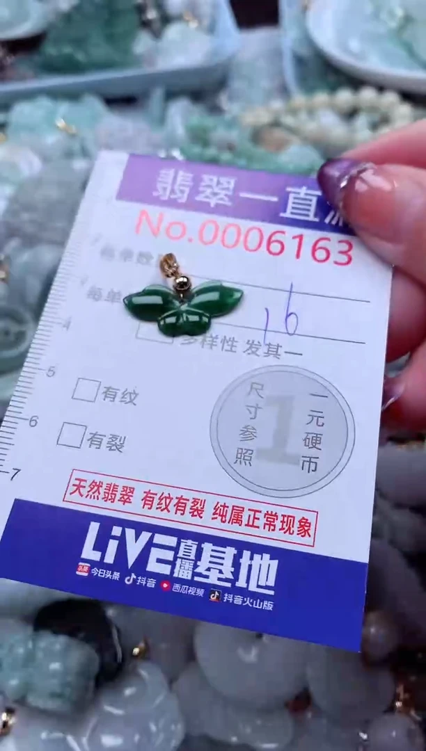 翡翠未镶嵌吊坠(不含链)6163