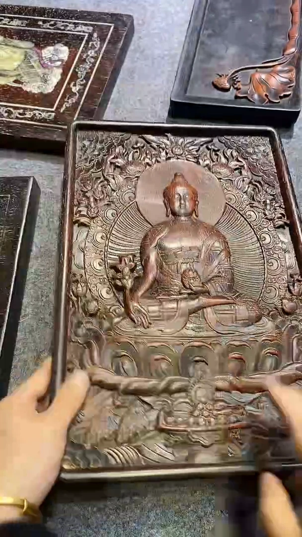 木紫檀雕刻一物一拍