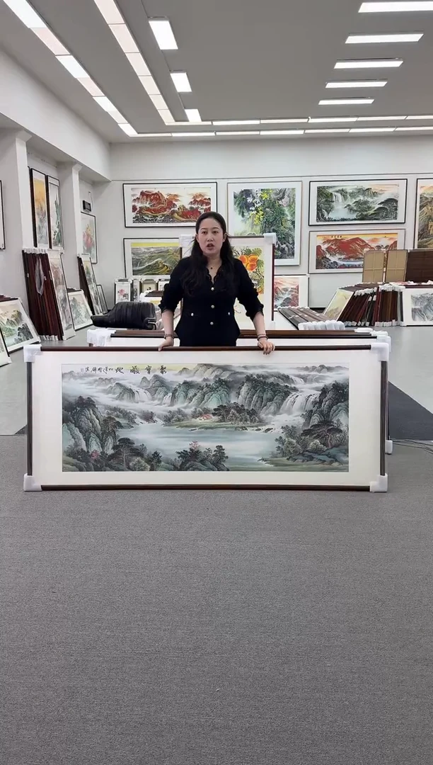 国画一*蒋手绘  219*88    聚宝福地