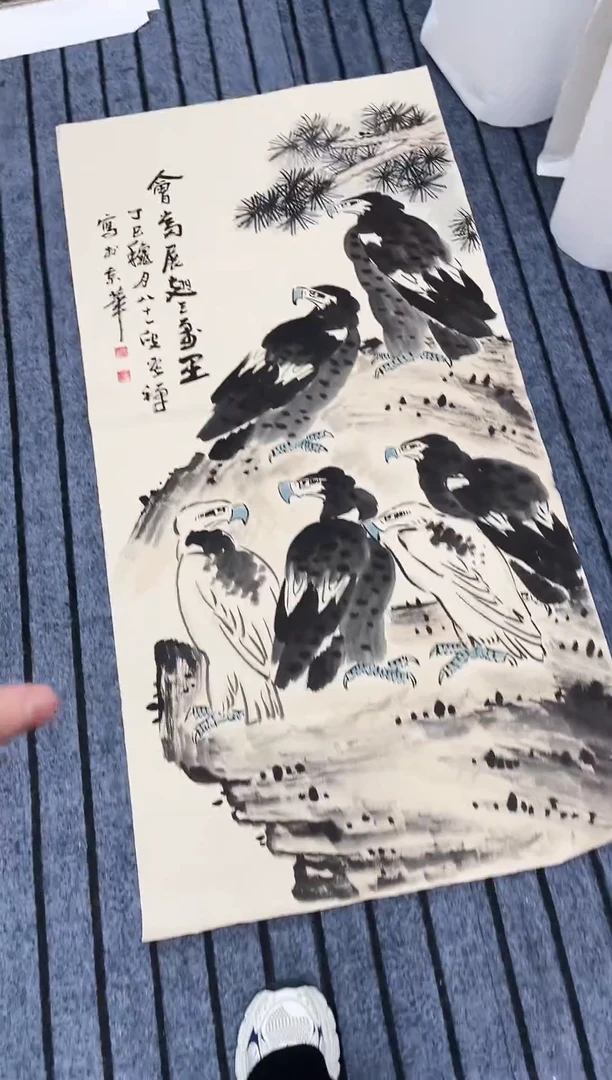 精品四尺花鸟作品