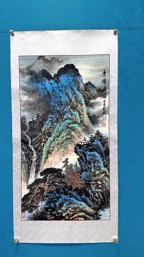 国画瀚美启程艺术手绘国画-3尺山水2