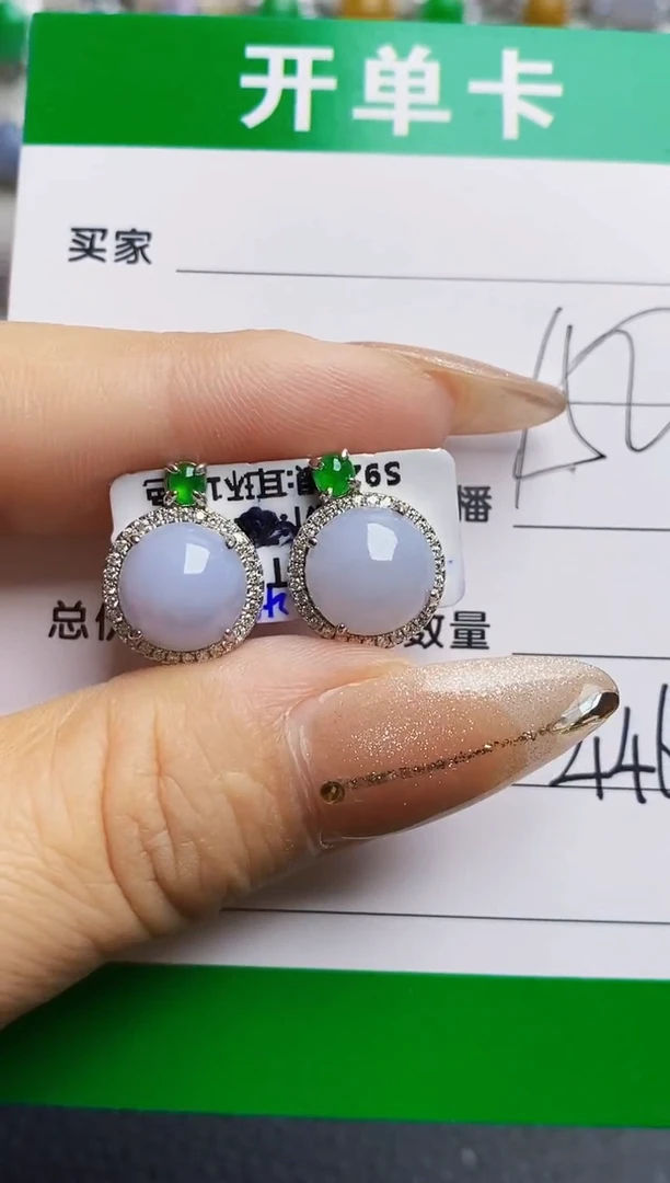 翡翠戒指银S925镶嵌4461