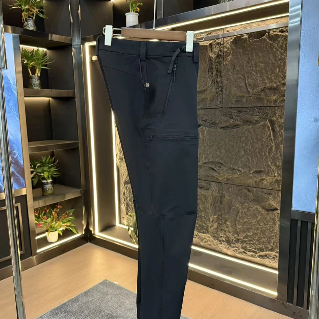 长裤休闲裤刺绣高腰裤子速干裤徒步速干厚款加绒秋季