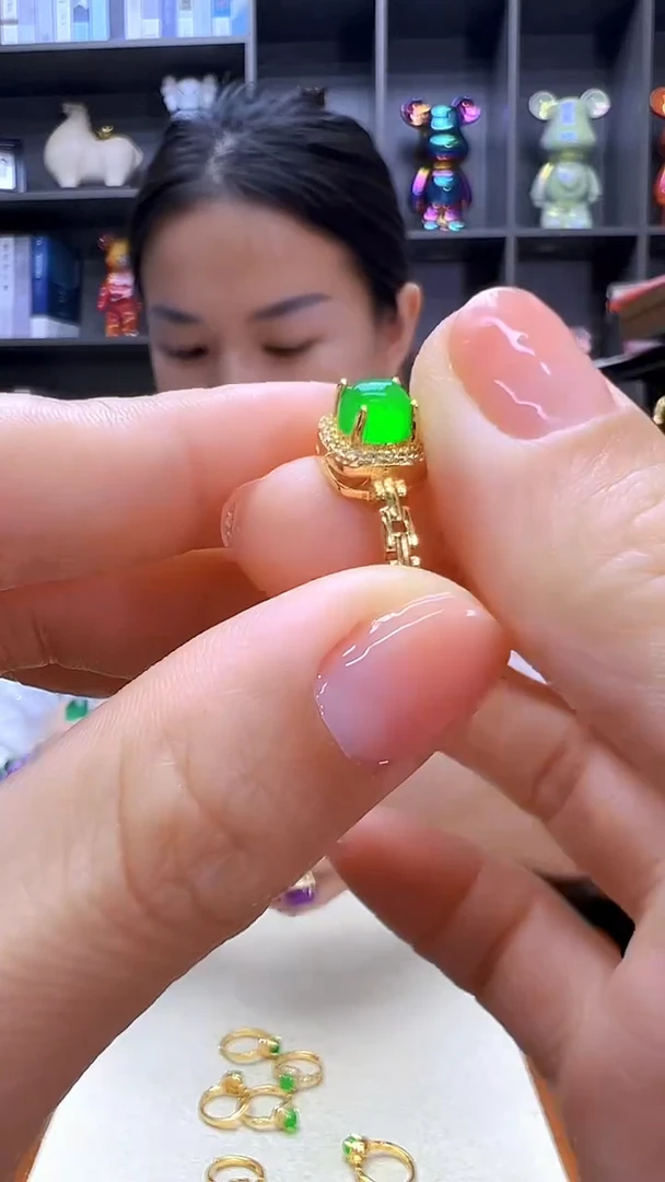 颈饰14K金镶嵌翡翠丹丹diy劲饰